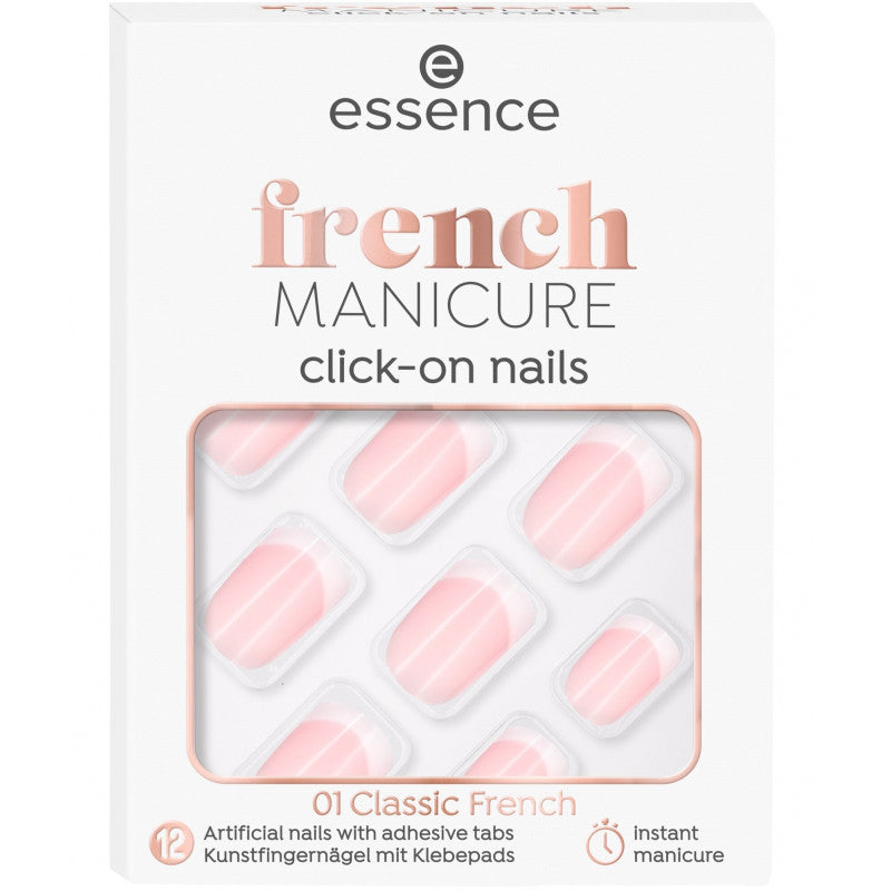 ESSENCE UNGHIE FINTE FRENCH CLICK-ON NAILS 01 CLASSIC FRENCH