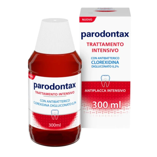 PARODONTAX COLLUTTORIO 300ML TRATTAMENTO INTENSIVO CON ANTIBATTERICO CLOREXIDINA DIGLUCONATO 0,2% ANTIPLACCA INTENSIVO