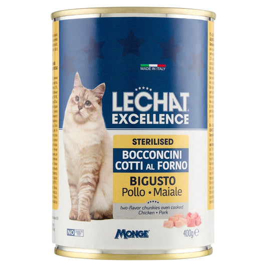 LECHAT EXCELLENCE BOCCONCINI 400G STERILISED BIGUSTO POLLO MAIALE
