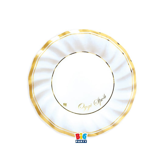 BIG PARTY 6 PIATTI CM.20 SPOSI CLASSIC GOLD