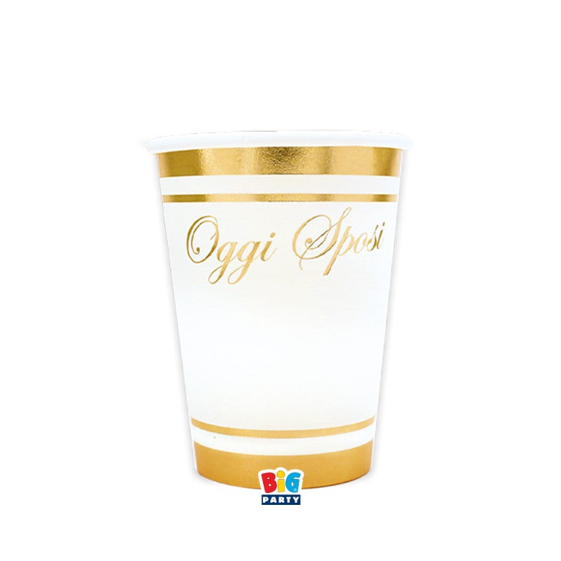 BIG PARTY 6 BICCHIERI 250CC SPOSI CLASSIC GOLD