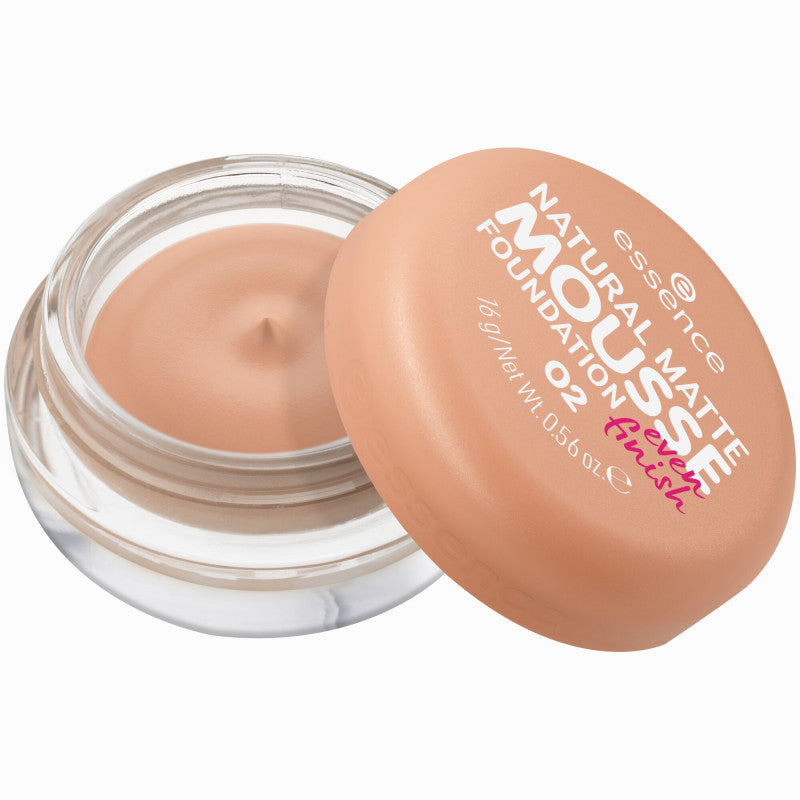 ESSENCE FONDOTINTA NATURAL MATTE MOUSSE FOUNDATION EVEN FINISH 16G 02