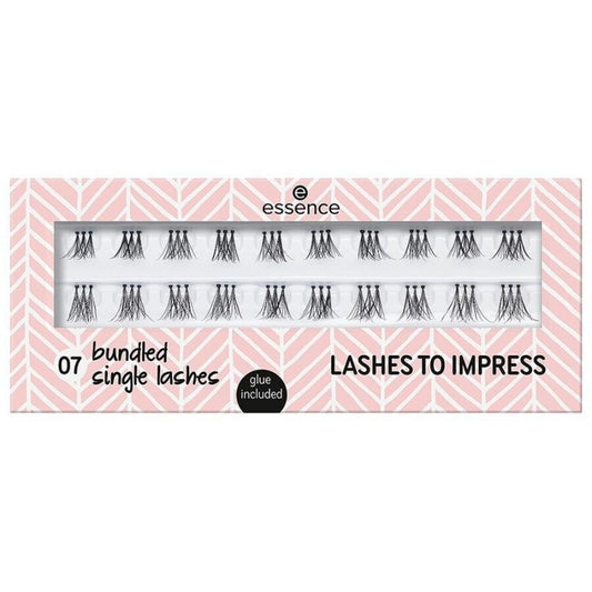 ESSENCE CIGLIA FINTE LASHES TO IMPRESS 07 BUNDLED SINGLE LASHES GLUE INCLUDED