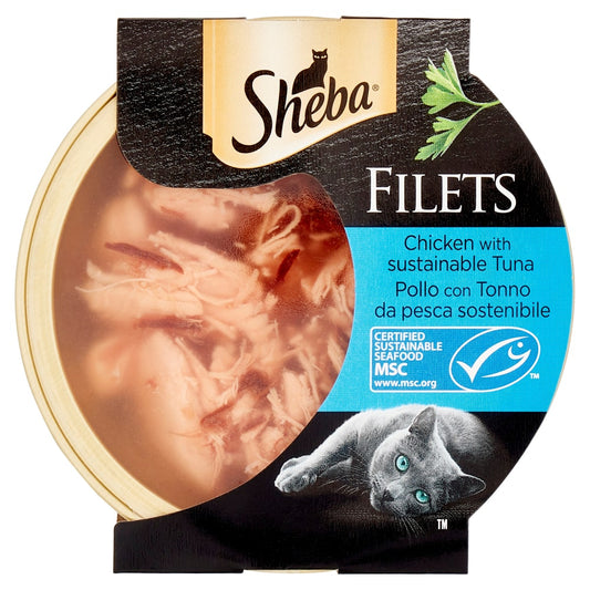 SHEBA FILETS 60G POLLO CON TONNO DA PESCA SOSTENIBILE