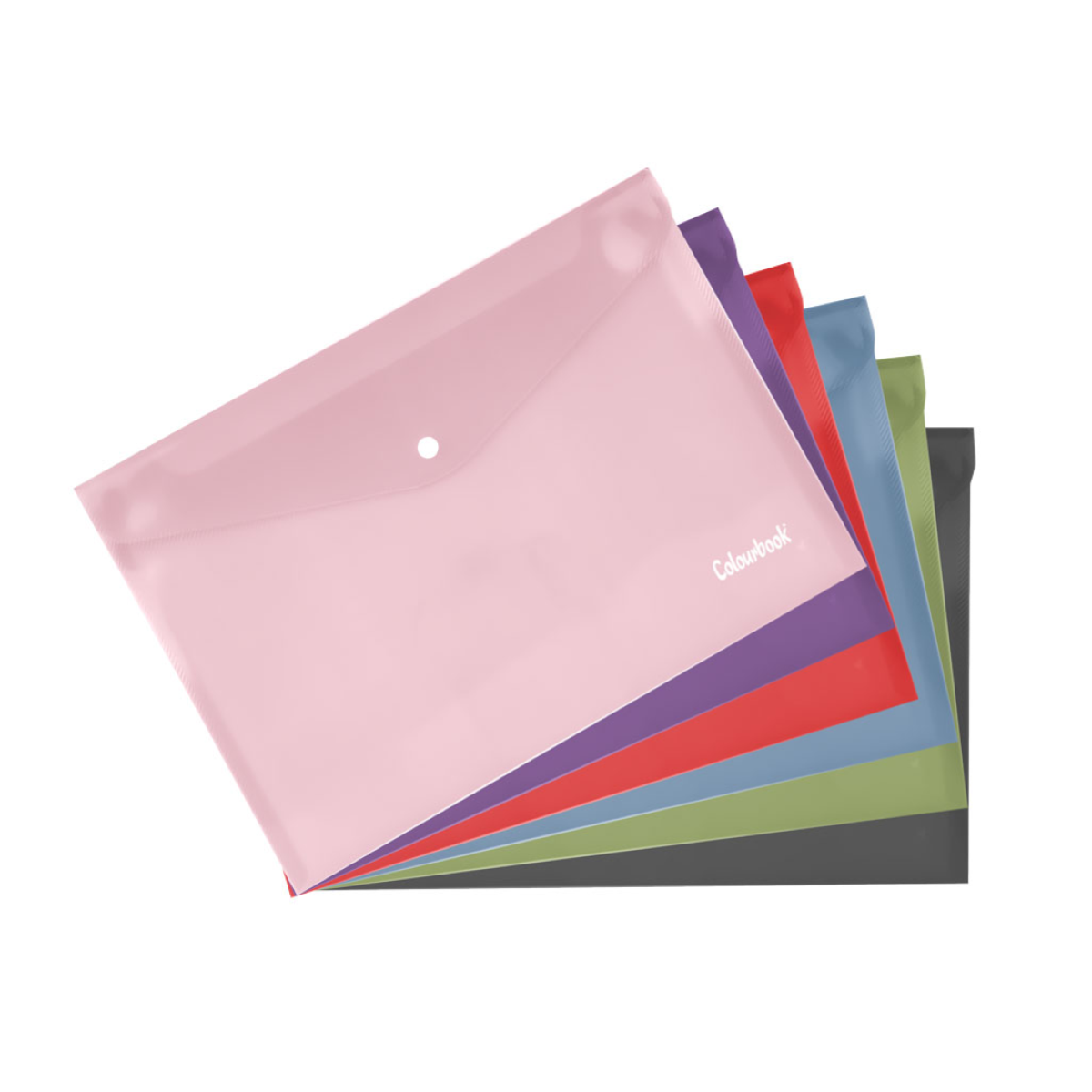 COLOURBOOK BUSTA CON BOTTONE WILD A4 PPL COLORI ASSORTITI