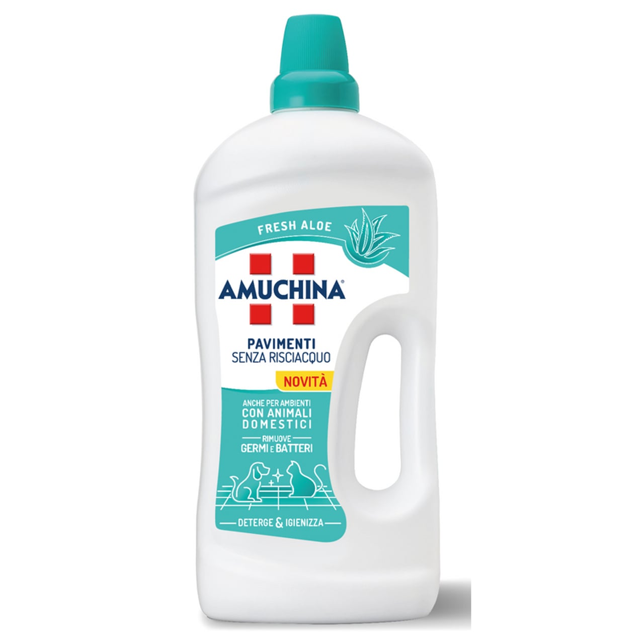 AMUCHINA PAVIMENTI SENZA RISCIACQUO 1,25L FRESH ALOE AMBIENTI CON ANIMALI DOMESTICI