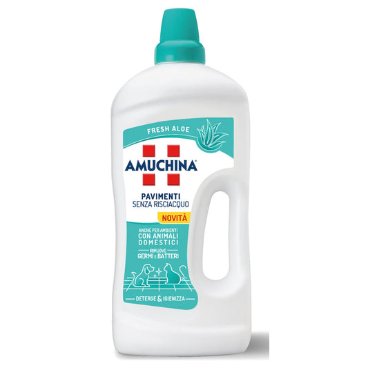 AMUCHINA PAVIMENTI SENZA RISCIACQUO 1,25L FRESH ALOE AMBIENTI CON ANIMALI DOMESTICI