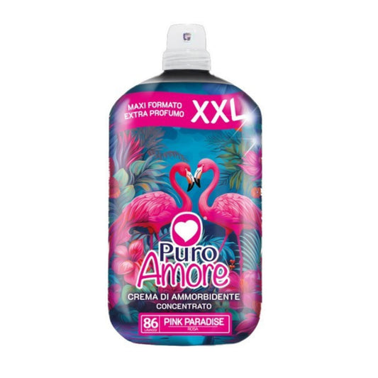 PURO AMORE CREMA DI AMMORBIDENTE CONCENTRATO XXL 1,806L 86 LAVAGGI PINK PARADISE ROSA