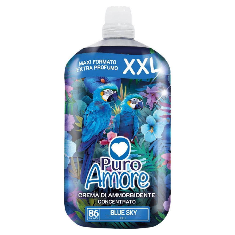 PURO AMORE CREMA DI AMMORBIDENTE CONCENTRATO XXL 1,806L 86 LAVAGGI BLUE SKY BLU