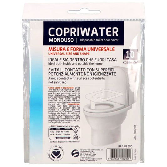 SETABLU COPRIWATER MONOUSO 10PZ MISURA E FORMA UNIVERSALE