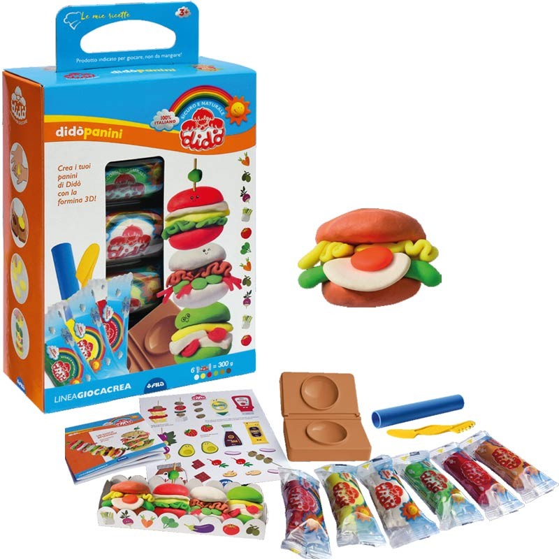 FILA DIDO' GIOCACREA LE MIE RICETTE PANINI 300GR CON FORMINA 3D