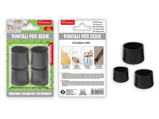 SETABLU HOME PUNTALI PER SEDIE ROTONDI 4PZ 25MM
