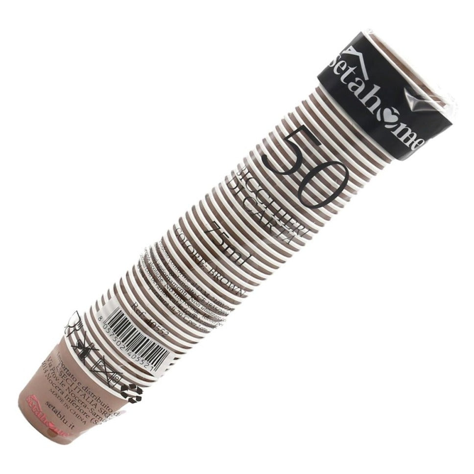 SETABLU BICCHIERINI CARTA 75ML 2,5oz 50PZ BROWN