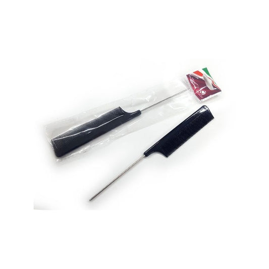 SETABLU PETTINE A CODA NERO MANICO INOX