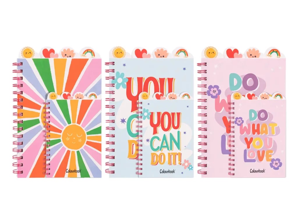 COLOURBOOK NOTEBOOK VIBES A6 75GR CON 4 DIVISORI