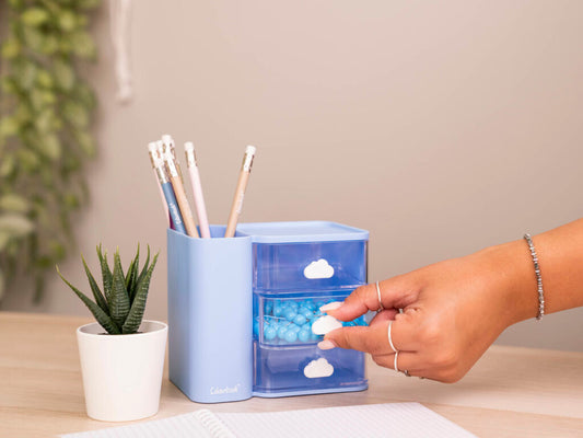 COLOURBOOK CUBBY ORGANIZER CASSETTINO PORTAOGGETTI DA SCRIVANIA COLORI ASSORTITI