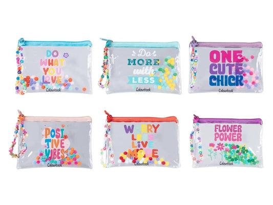 COLOURBOOK BUSTINA PORTAPENNE PVC SOFT BUBBLE CON CERNIERA