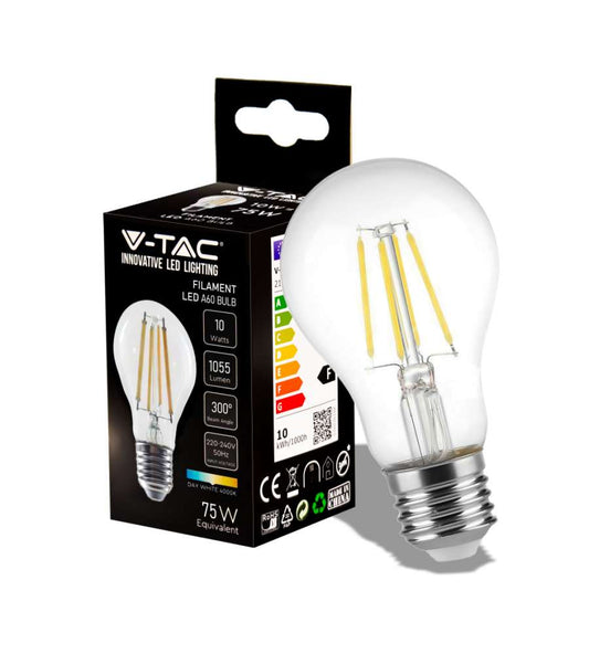 V-TAC LED GOCCIA FILAMENT E27 10W=75 4000K