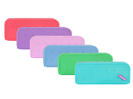 COLOURBOOK BUSTINA PORTAPENNE GOMMY PIN IT SILICONE COLORI ASSORTITI