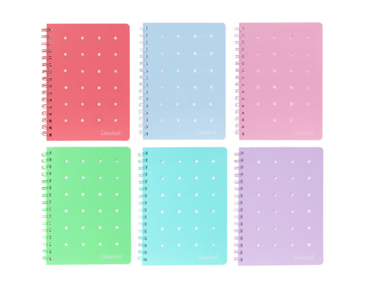 COLOURBOOK QUADERNO SPIRALE A5 PPL PIN IT 5MM COLORI ASSORTITI