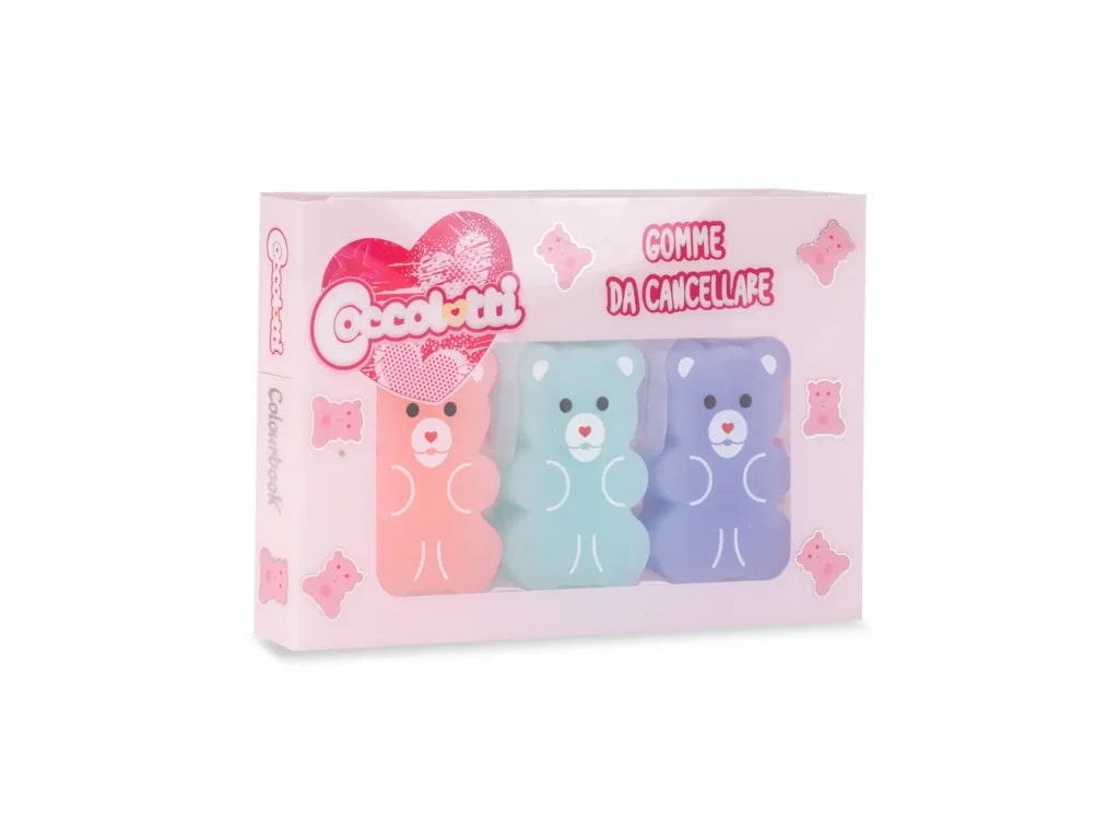 COLOURBOOK COCCOLOTTI CLASSIC SET 3 GOMME DA CANCELLARE