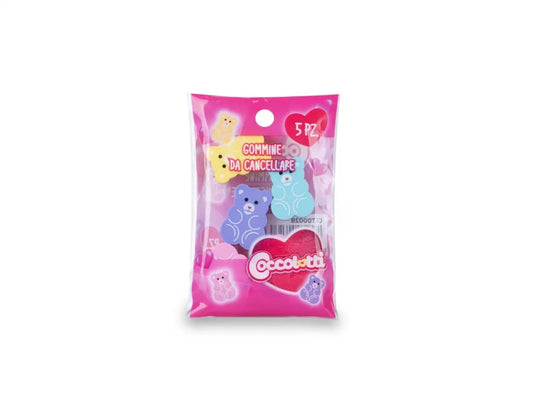 COLOURBOOK COCCOLOTTI SET 5 GOMMINE DA CANCELLARE IN BUSTA