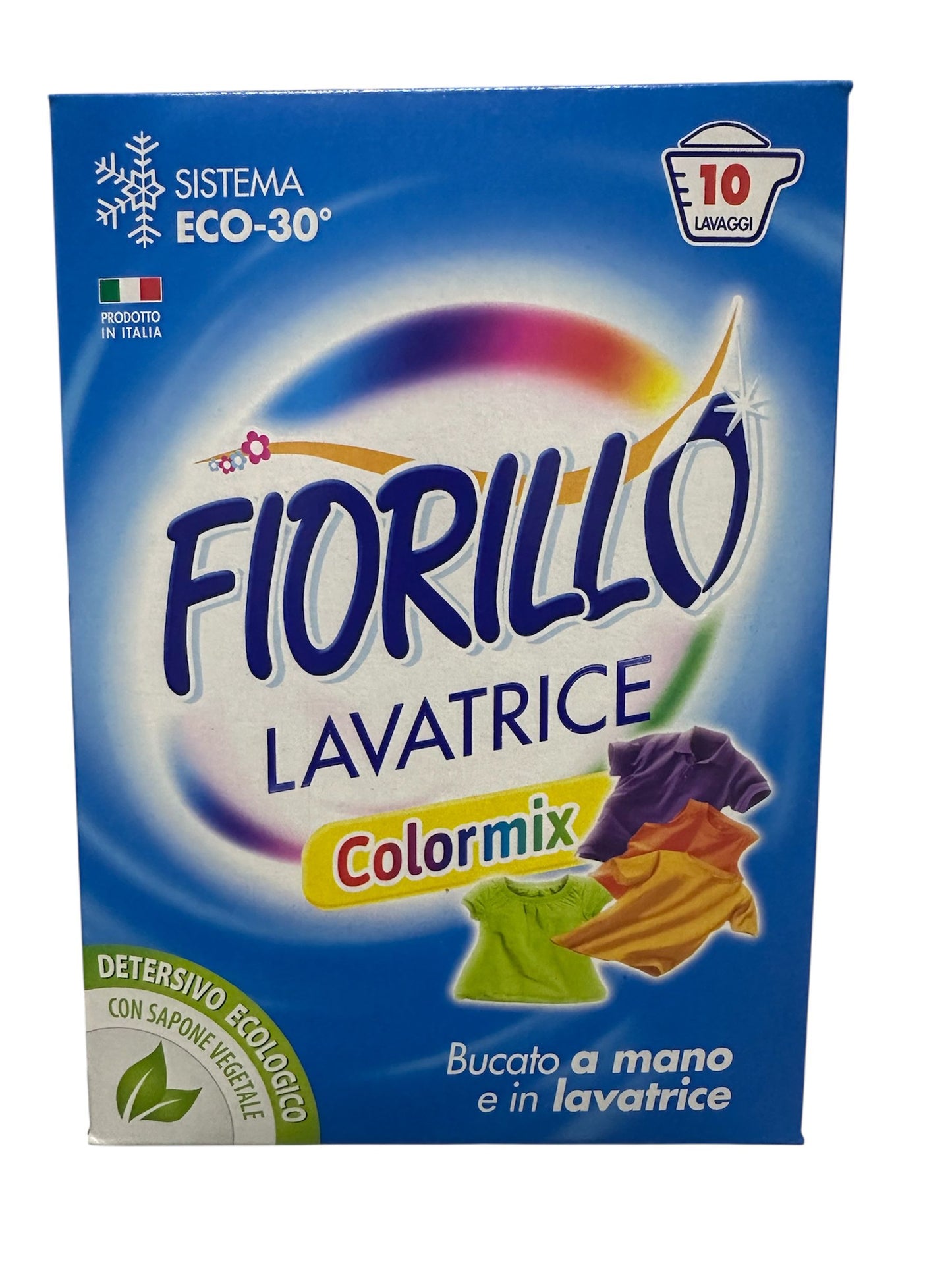 FIORILLO POLVERE LAVATRICE 10 MISURINI 500G COLORMIX BUCATO A MANO E IN LAVATRICE