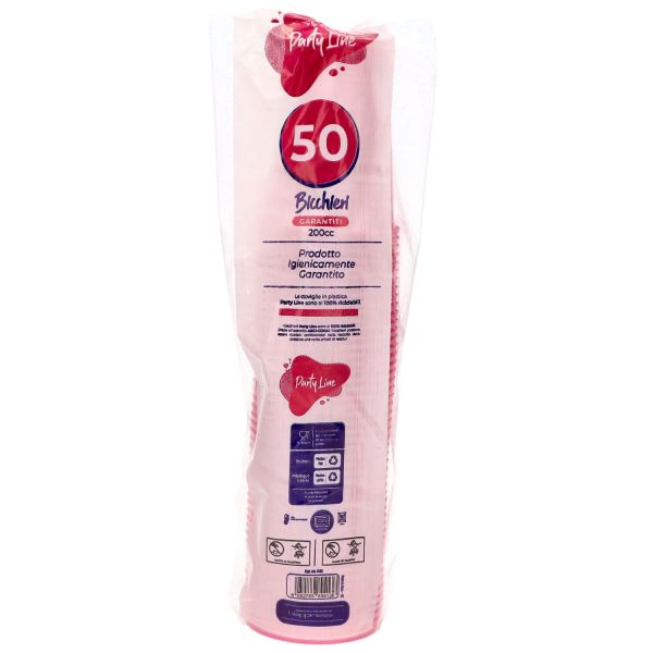PARTY LINE 50 BICCHIERI 200CC FUCSIA