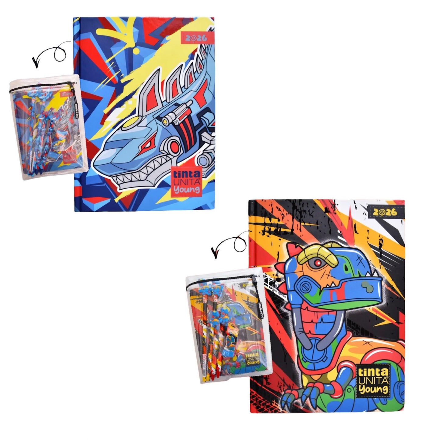 TINTA UNITA DIARIO AGENDA YOUNG BOY 2025/2026+ACCESSORI