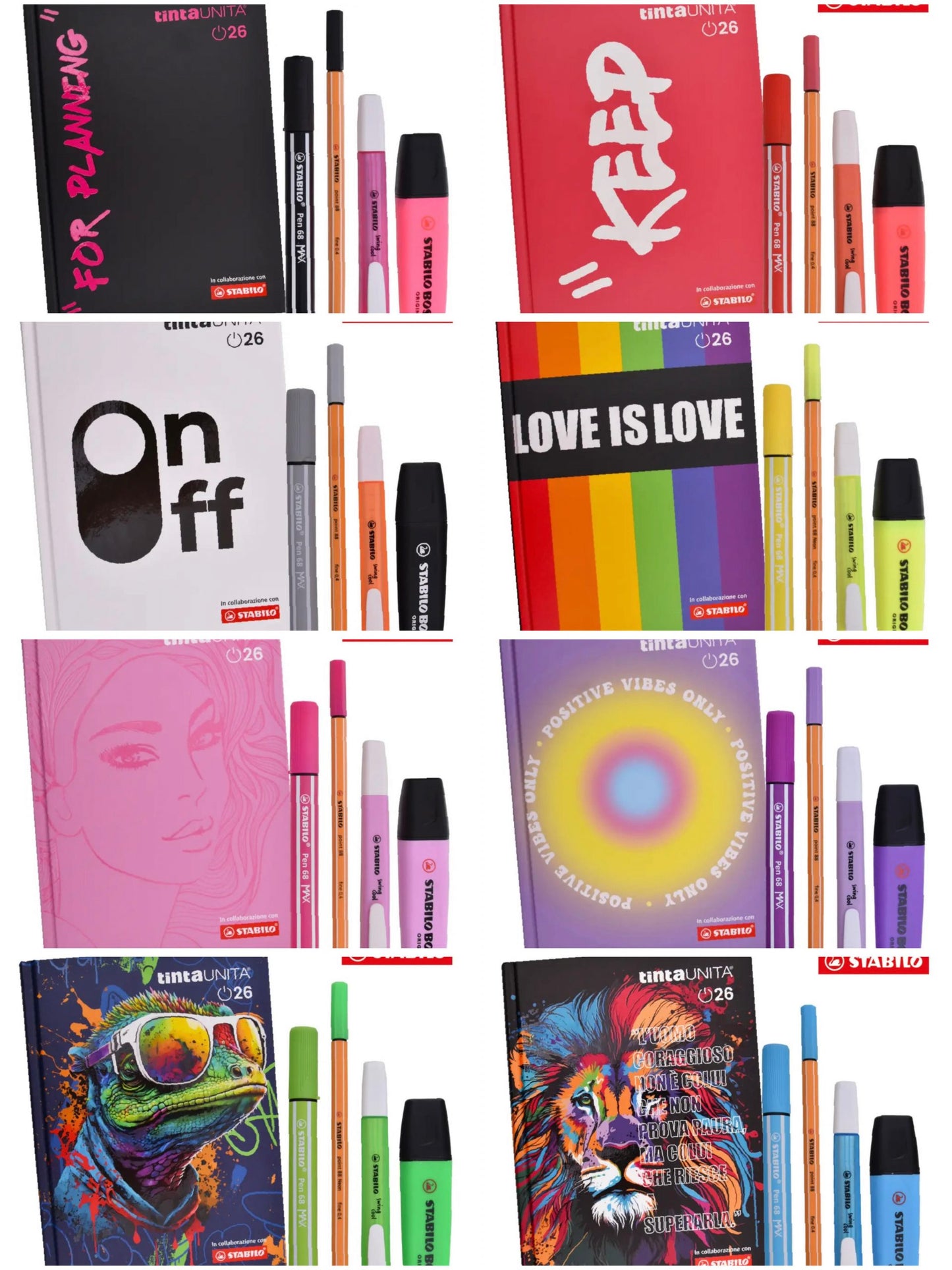 TINTA UNITA DIARIO AGENDA STABILO 2025/2026+ACCESSORI