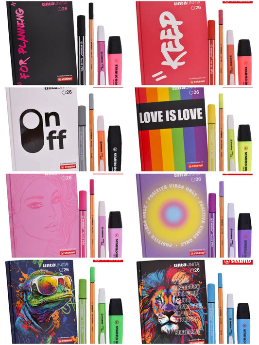 TINTA UNITA DIARIO AGENDA STABILO 2025/2026+ACCESSORI