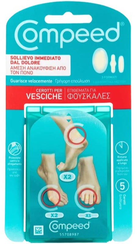 COMPEED 5 CEROTTI PER VESCICHE 3 FORMATI