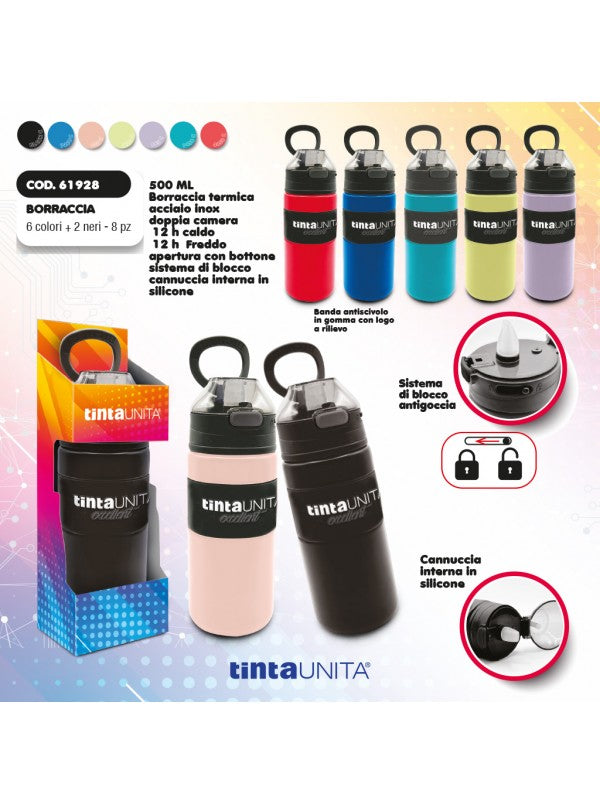 TINTA UNITA BORRACCIA TERMICA EXCELLENT CON FASCIA IN SILICONE 500ML