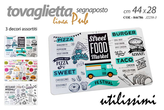 GICOS TOVAGLIETTA SEGNAPOSTO PP LINEA PUB CM.44X28 DECORI ASSORTITI