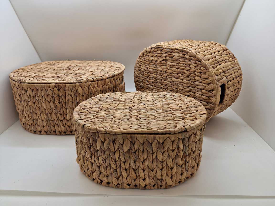 GICOS SCATOLA IN GIACINTO D'ACQUA FORMA OVALE CM.33X24X14