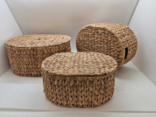 GICOS SCATOLA IN GIACINTO D'ACQUA FORMA OVALE CM.33X24X14