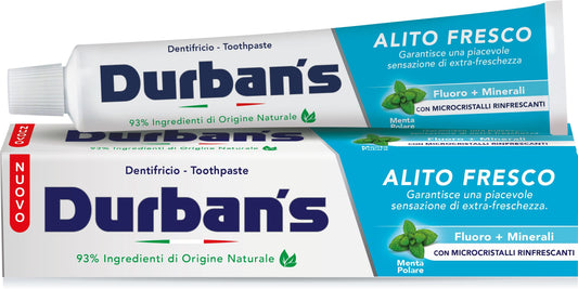 DURBAN'S DENTIFRICIO 75ML ALITO FRESCO FLUORO+MINERALI MENTA POLARE