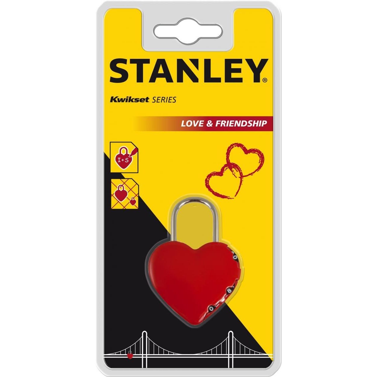 STANLEY LOVE & FRIENDSHIP LUCCHETTO CON COMBINAZIONE FORMA CUORE