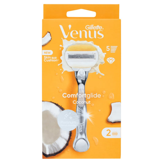 GILLETTE VENUS COMFORT GLIDE COCONUT RASOIO + 2 RICAMBI