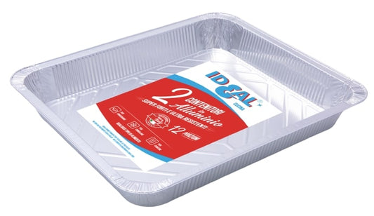 IDEAL CUCINA 2 CONTENITORI IN ALLUMINIO 12 PORZIONI