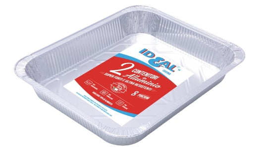 IDEAL CUCINA 2 CONTENITORI IN ALLUMINIO 8 PORZIONI