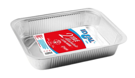 IDEAL CUCINA 2 TEGLIA IN ALLUMINIO EXTRA RIGIDA 4 PORZIONI