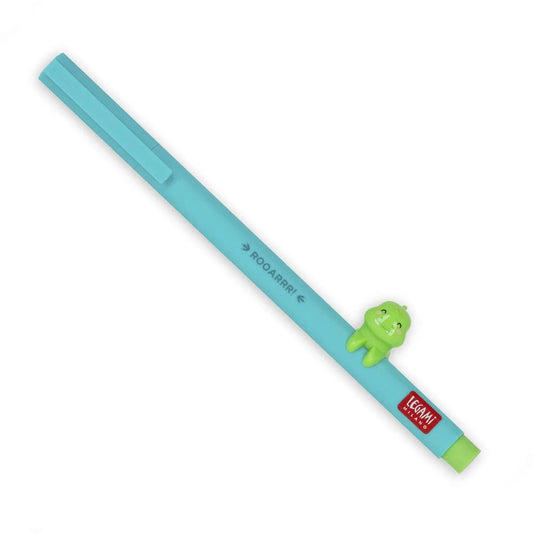 LEGAMI MILANO PENNA GEL CON ANIMALETTO DECORATIVO LOVELY FRIENDS 0,5MM DINO "ROOARRR!" INCHIOSTRO NEON GREEN
