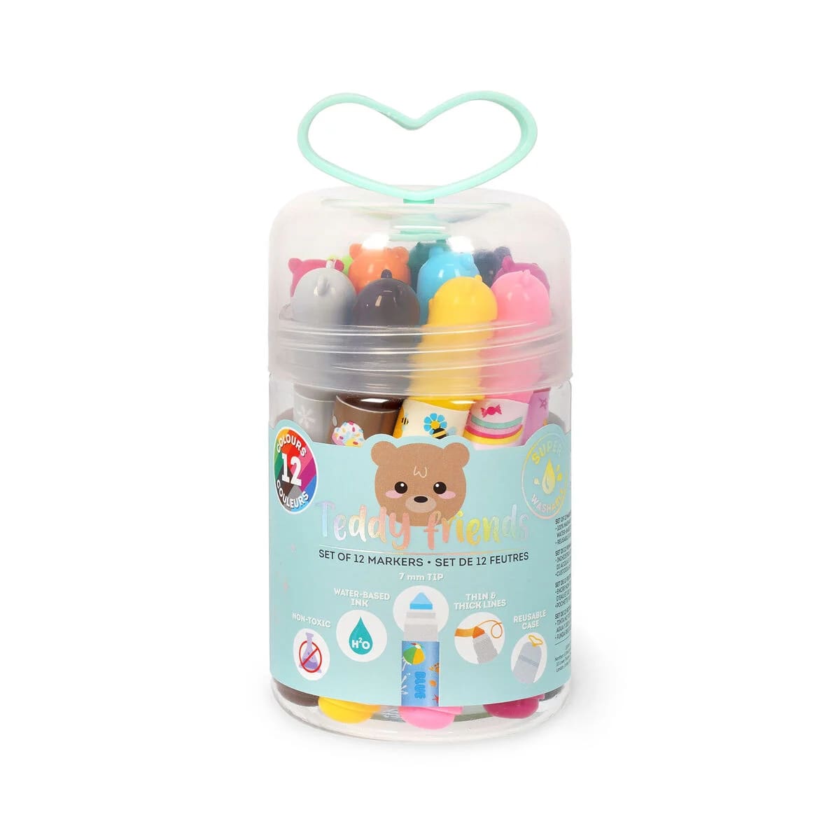 LEGAMI MILANO SET DI 12 PENNARELLI TEDDY FRIENDS TEDDY BEAR