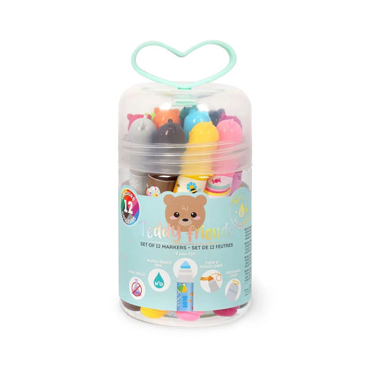 LEGAMI MILANO SET DI 12 PENNARELLI TEDDY FRIENDS TEDDY BEAR