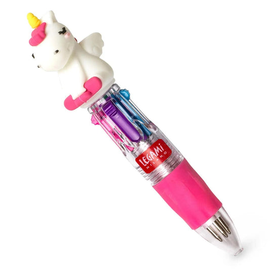 LEGAMI MILANO MINI PENNA A SFERA 4 COLORI MINI MAGIC RAINBOW UNICORN