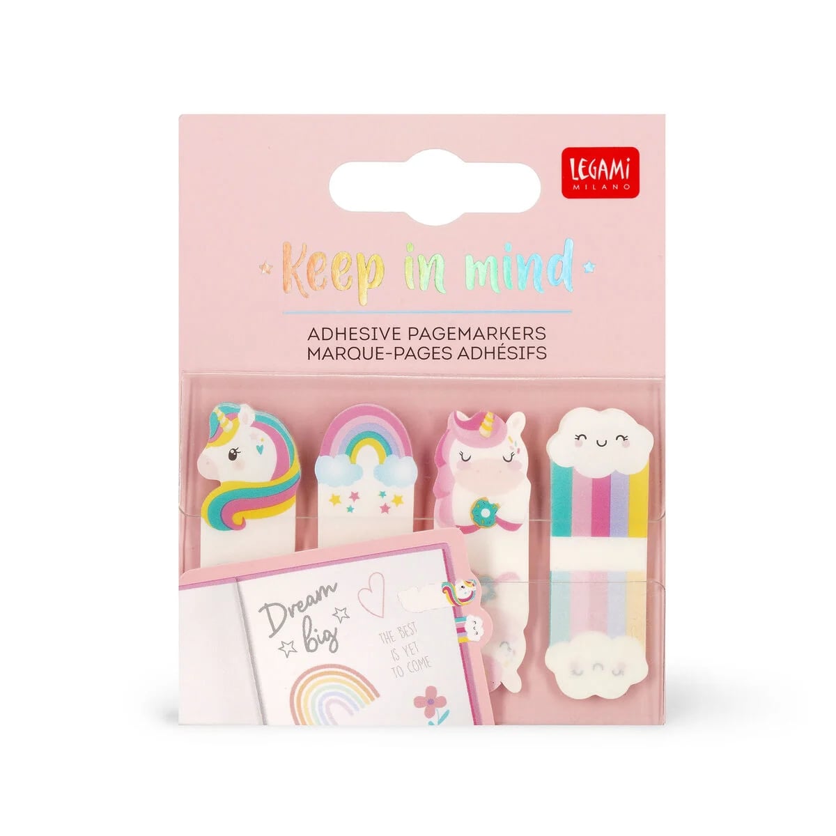 LEGAMI MILANO SEGNAPAGINA ADESIVI KEEP IN MIND UNICORN