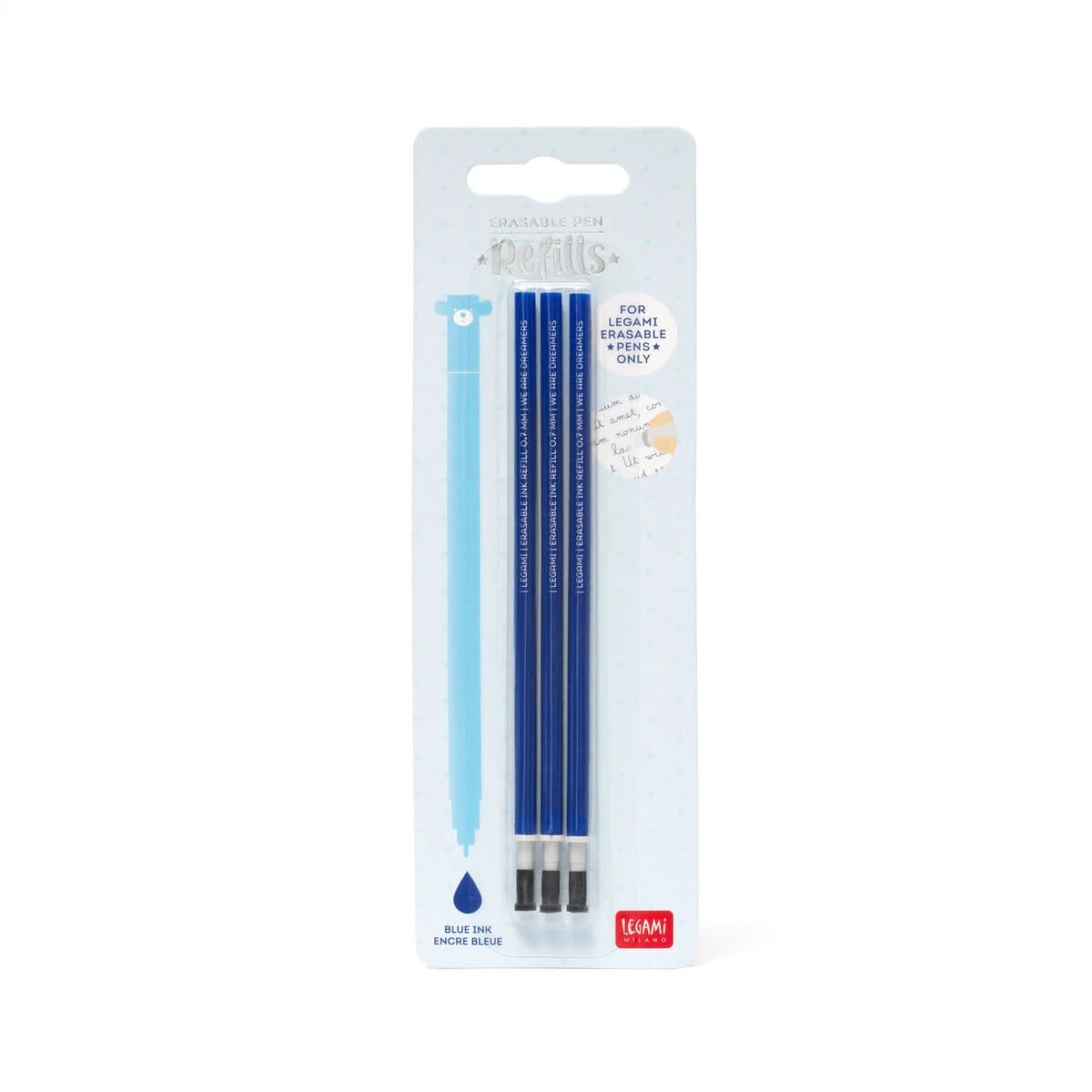 LEGAMI MILANO 3 REFILL PENNA GEL CANCELLABILE INCHIOSTRO BLU