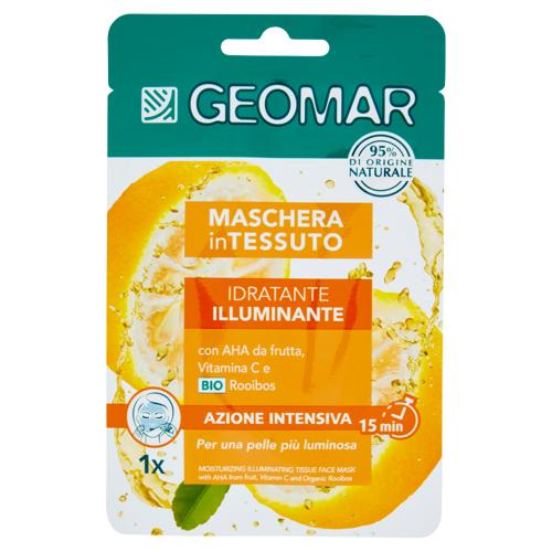 GEOMAR VISO MASCHERA IN TESSUTO IDRATANTE ILLUMINANTE AHA DA FRUTTA VITAMINA C E ROOIBOS