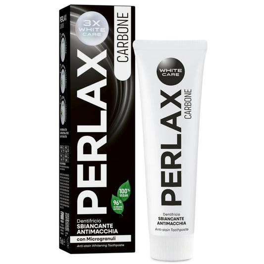 PERLAX DENTIFRICIO 75ML CARBONE 3X WHITE CARE SBIANCANTE ANTIMACCHIA CON MIGROGRANULI